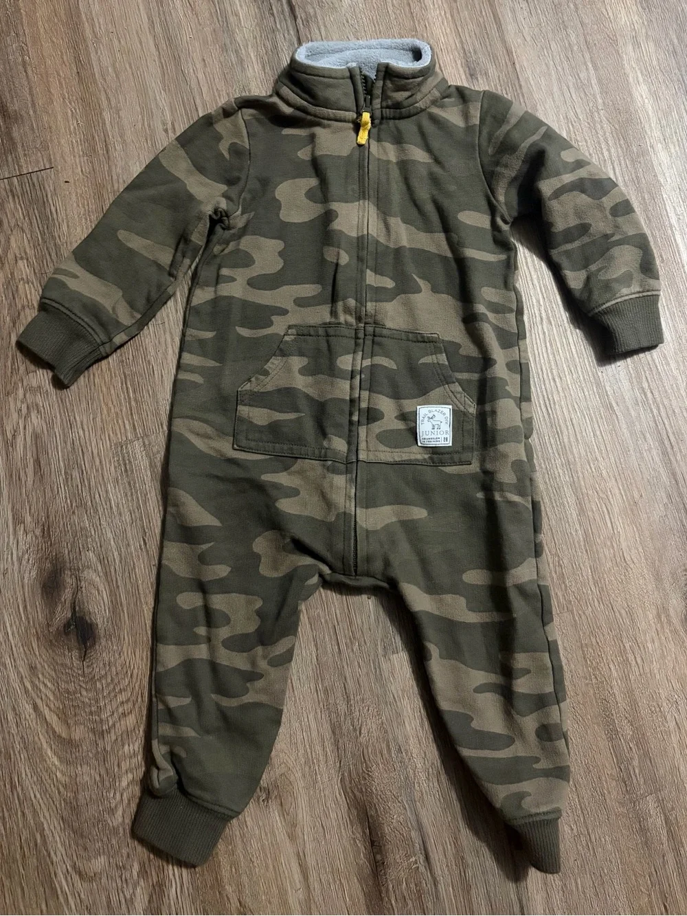 Carter’s - Camo Zip-Front One-Piece Outfit - Size 12 Months